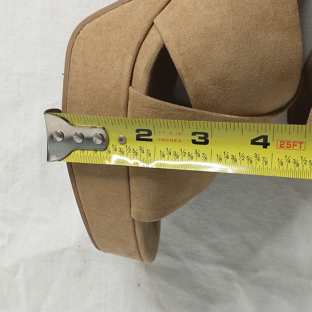 Chinese Laundry Women's Tan Mules size 9.5 vegan suede. Chunky heel. - Picture 4 of 8